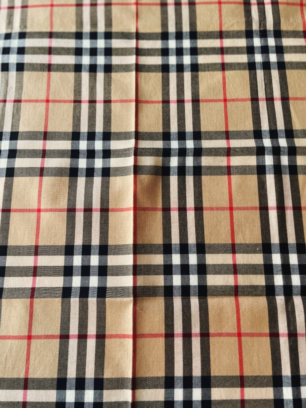 Burberrys Vintage Nova Check Cotton Scarf Embroidered Logo NWOT - Picture 8 of 11